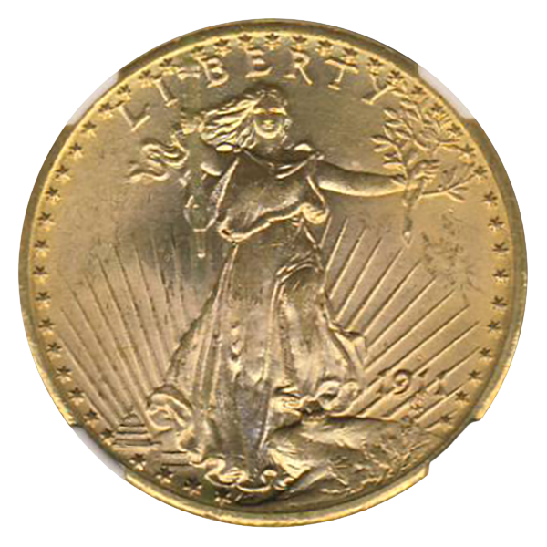 1911-D $20 Saint Gaudens NGC MS64 CAC