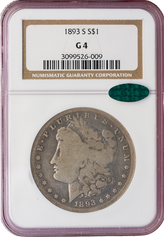 1893-S Morgan $1 NGC G04 CAC