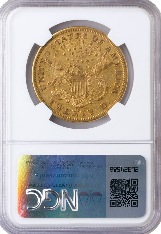 1871-CC $20 Liberty NGC AU53