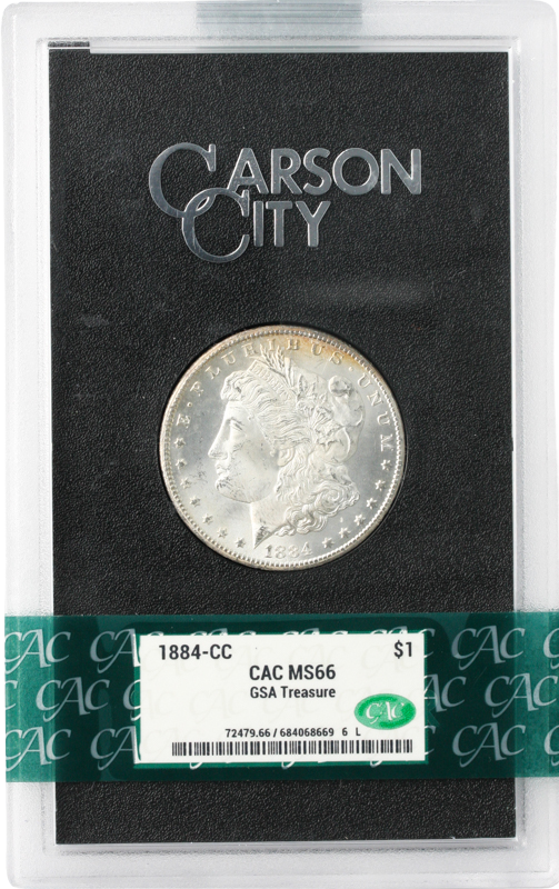 1884-CC Morgan $1 GSA CACG MS66