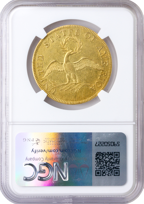 1797 $10 Draped Bust Small Eagle NGC AU55