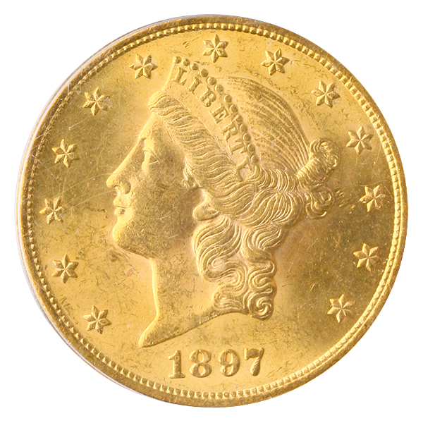 1897 $20 Liberty PCGS MS63