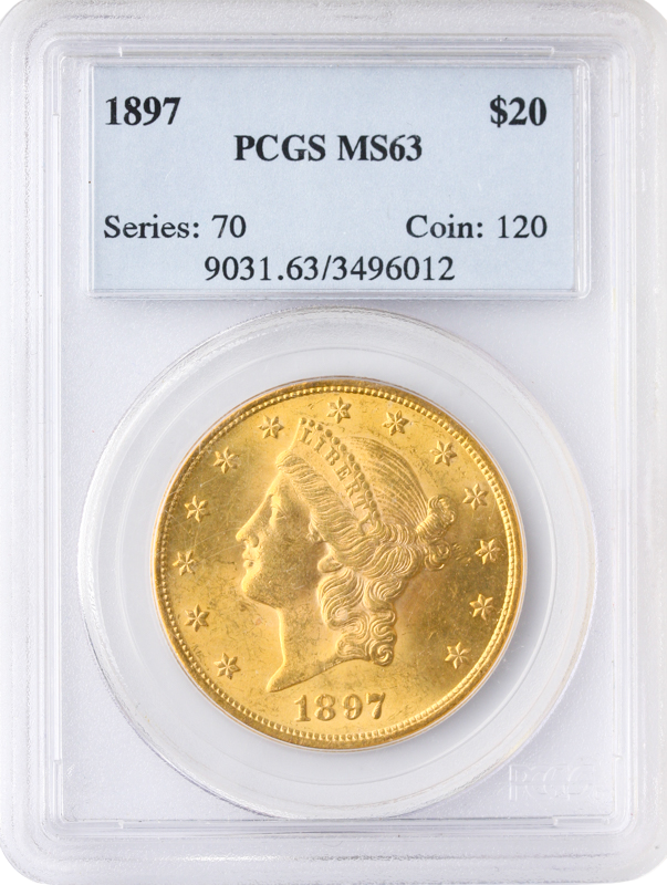 1897 $20 Liberty PCGS MS63