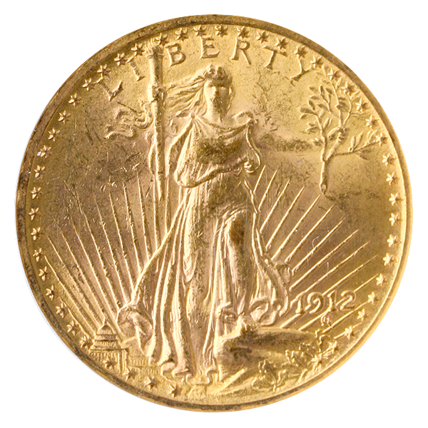 1912 $20 Saint Gaudens NGC MS62