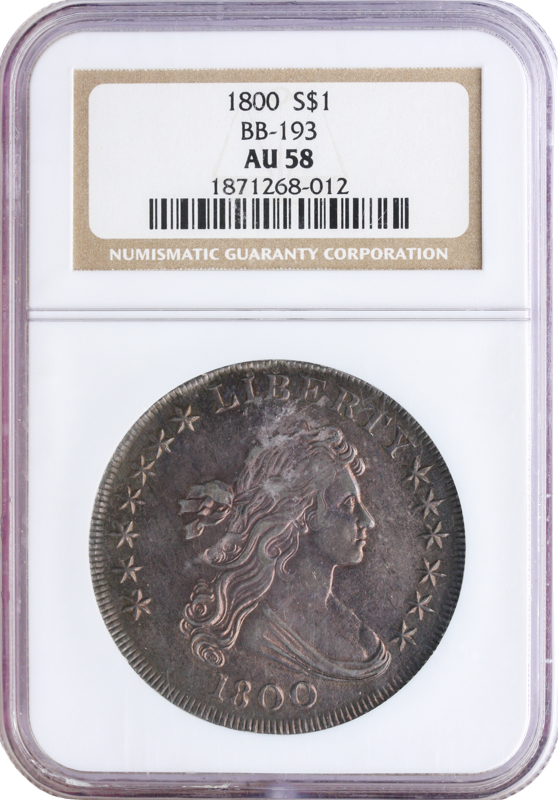 1800 Draped Bust $1 NGC AU58