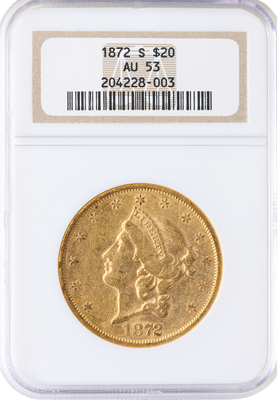 $20 LIBERTY 1872-S NGC