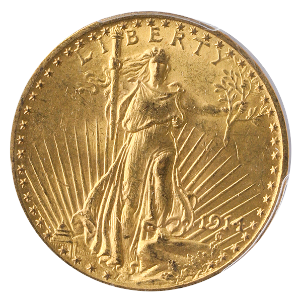 1914 $20 St. Gaudens PCGS MS62