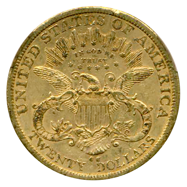 1878-CC $20 Liberty CACG AU50