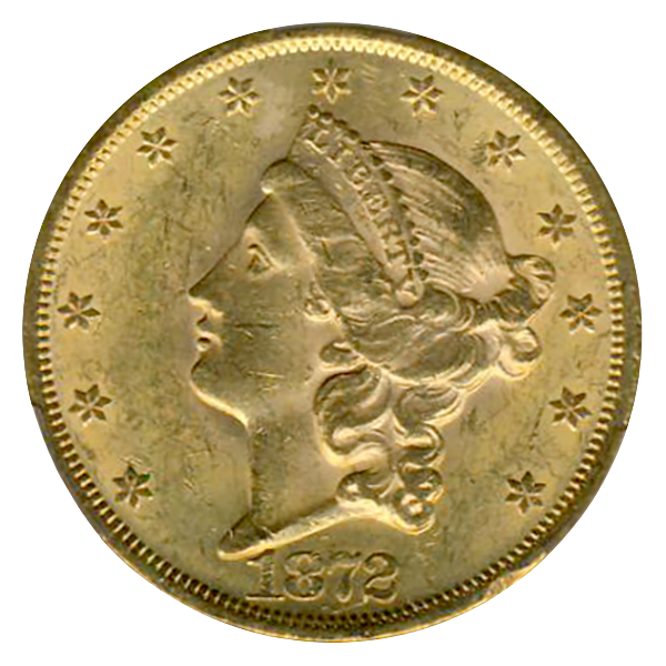 1872 $20 Liberty CACG MS61