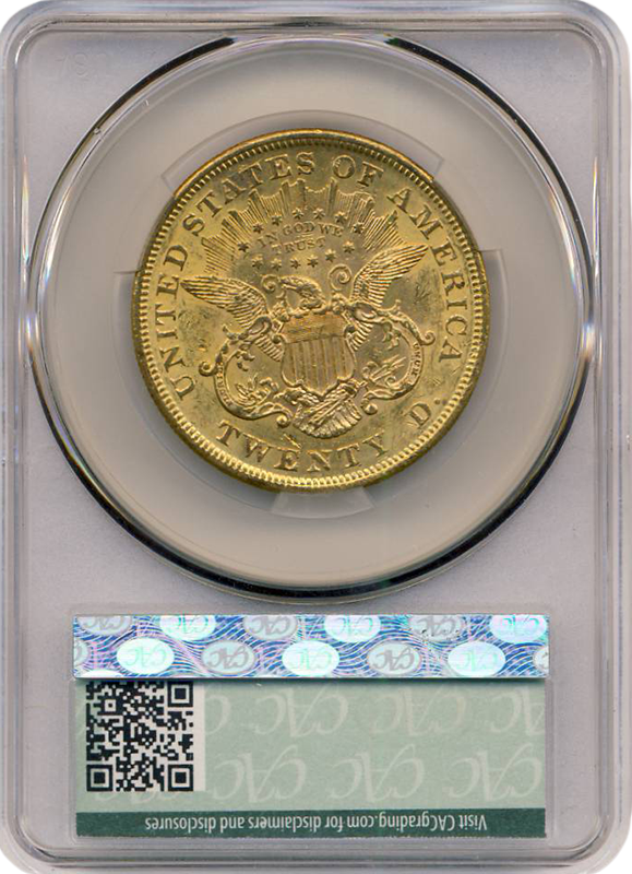 1872 $20 Liberty CACG MS61