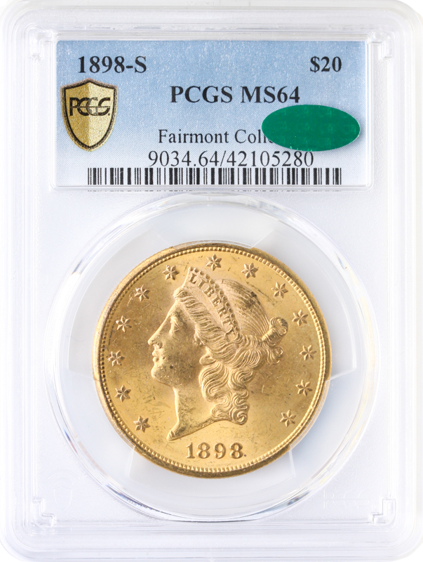 1898-S $20 Liberty PCGS MS64 CAC