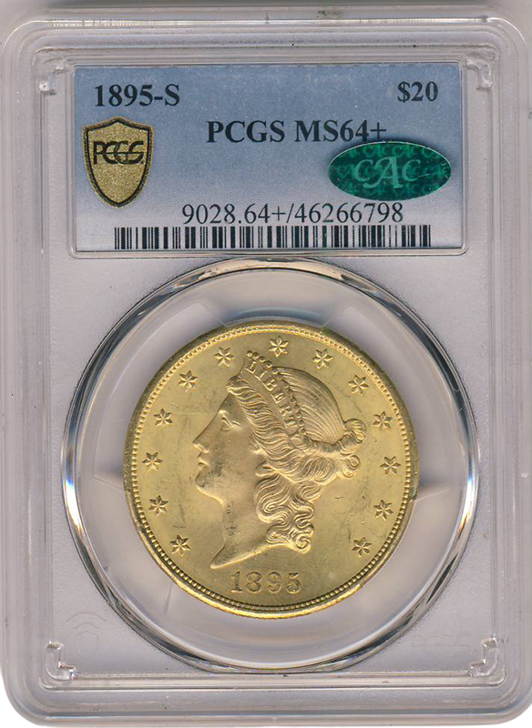 1895-S $20 LIberty PCGS MS64 CAC +