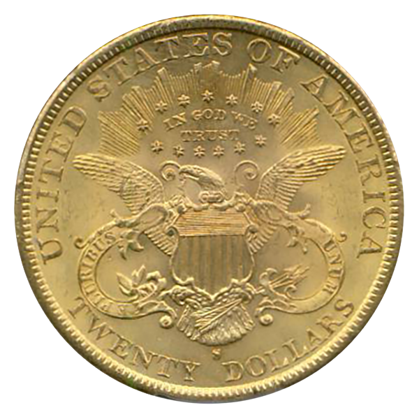 1895-S $20 LIberty PCGS MS64 CAC +