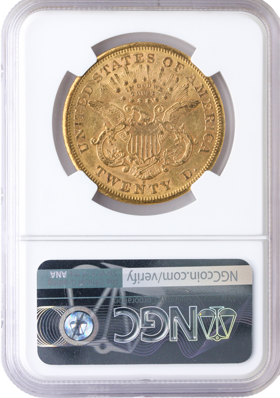 1867-S $20 Liberty NGC AU50