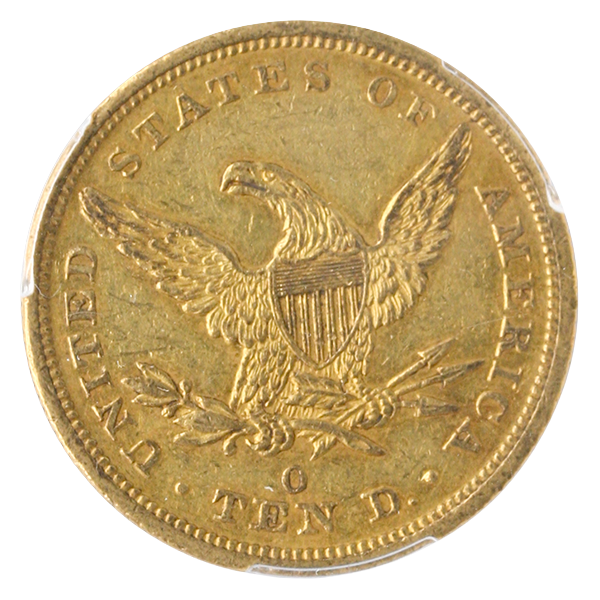 1846/5-O $10 LIberty PCGS AU53 CAC