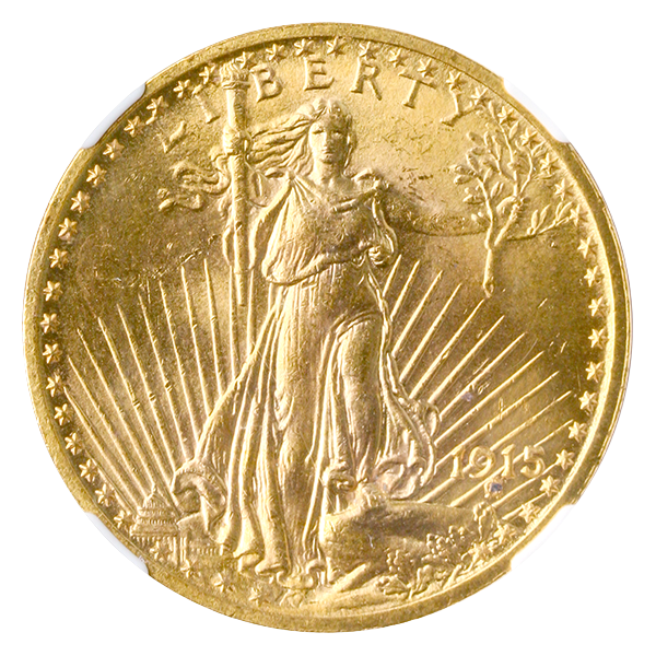 1915 $20 Saint Gaudens NGC MS64