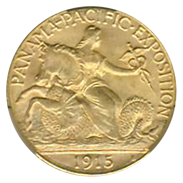 1915-S $2.50  Panama Pacific Gold Commemorative CACG MS65