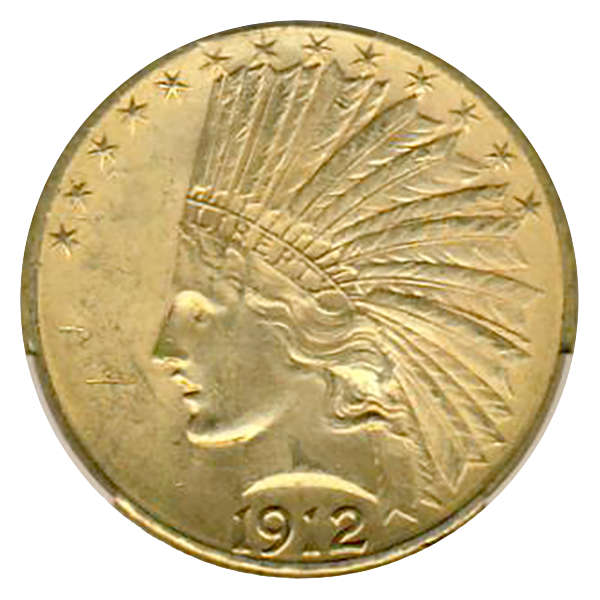 1912-S $10 Indian CACG MS62