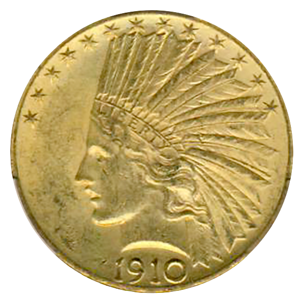 1910 $10 Indian CACG MS63