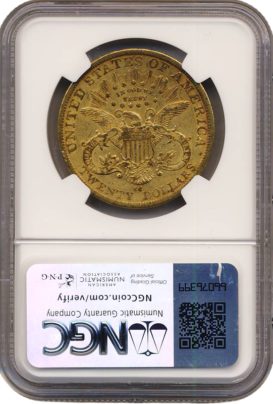 1883-CC $20 Liberty NGC AU53 CAC