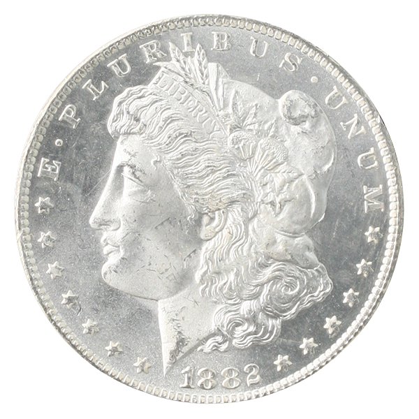 1882-CC Morgan $1 CACG MS65