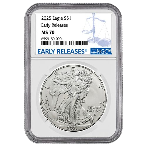 2025 1 oz Silver Eagle NGC MS70 Early Releases