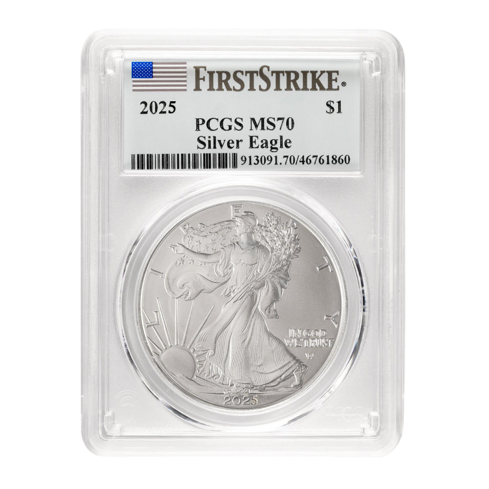 2025 1 oz Silver Eagle PCGS MS70 First Strike