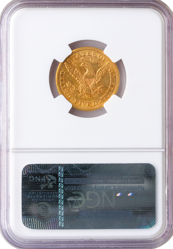 1871-CC $5 Liberty NGC AU58 CAC