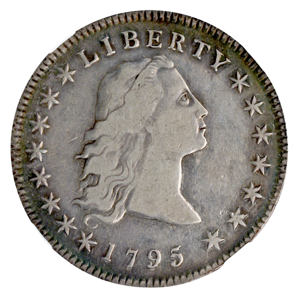 1795 Flowing Hair $1 3-Leaves NGC VF25 CAC