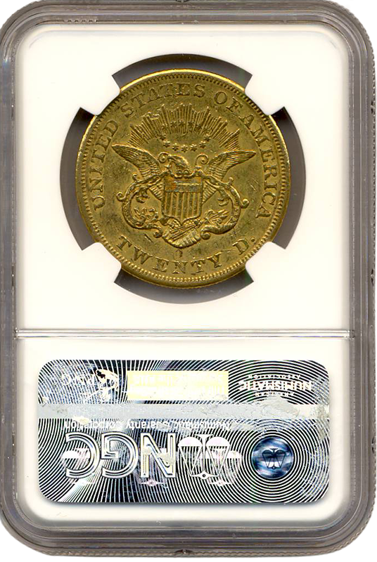 1853-O $20 Liberty NGC AU53 CAC