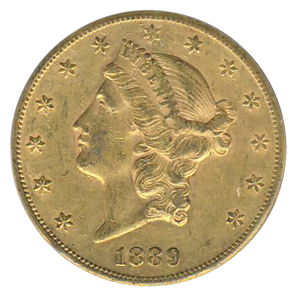 1889-CC $20 Liberty PCGS AU55 CAC