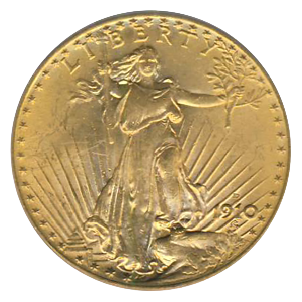 1910-D $20 Saint Gaudens PCGS MS64 CAC