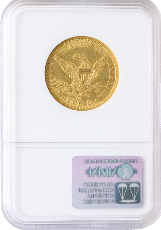 1843-O $10 Liberty NGC AU58