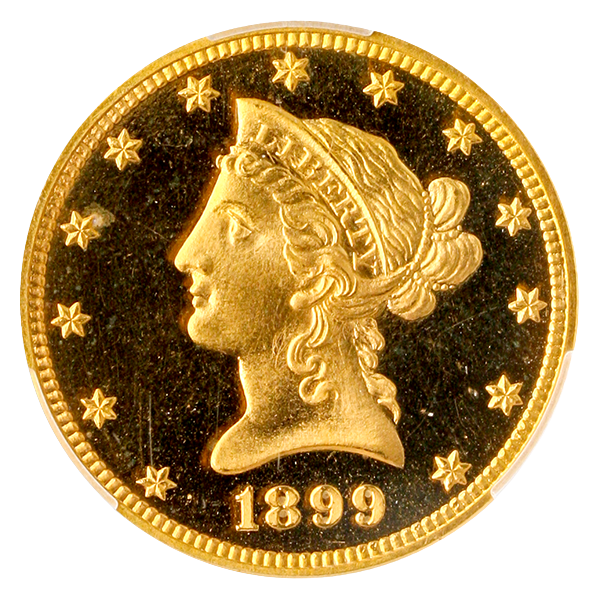 1899 $10 Liberty CACG PR67 Deep Cameo CAC