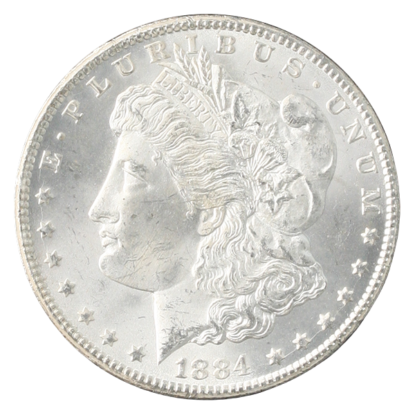 1884-CC Morgan $1 CACG MS64 +