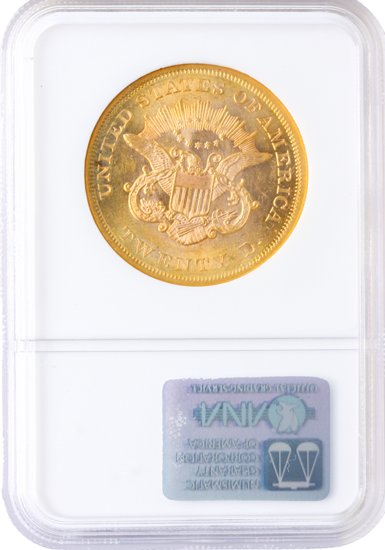 1861 $20 Liberty NGC MS62