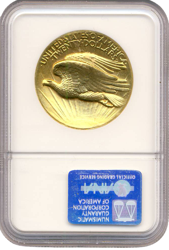 1907 $20 Saint Gaudens High Relief Wire Edge NGC AU58