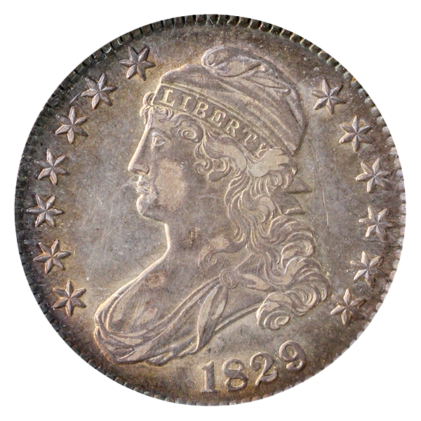 1829 Capped Bust Half Dollar PCGS AU55