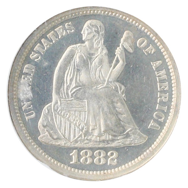 1882 Seated Liberty Dime NGC PR66 Cameo