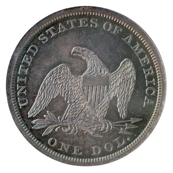 1862 Seated Liberty $1 NGC PR64