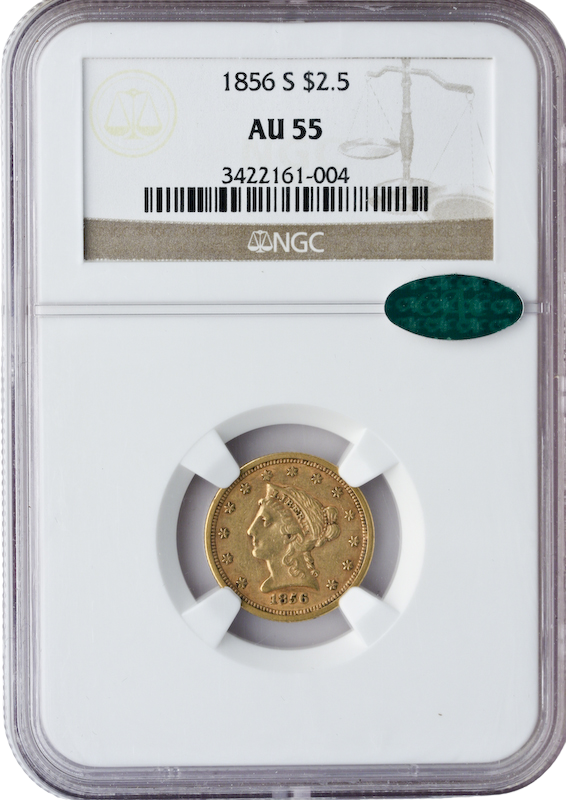 1856-S $2.50 Liberty NGC AU55