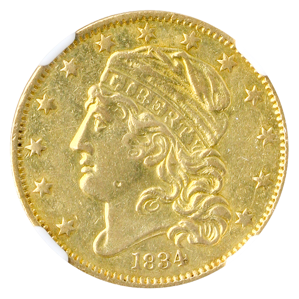 $5 Capped Bust 1834 Crosslet 4