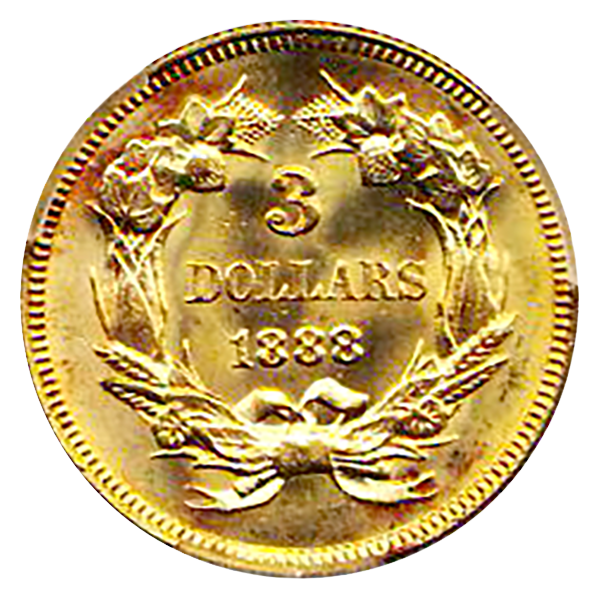 1888 $3 Gold PCGS MS64 CAC