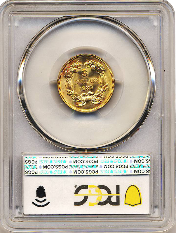 1888 $3 Gold PCGS MS64 CAC