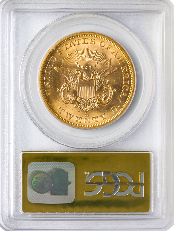 1856-S $20 Liberty SSCA PCGS MS61