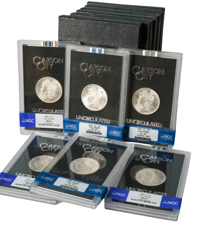 1880-1885 CC GSA Morgan Dollar 6-Piece Set NGC MS64