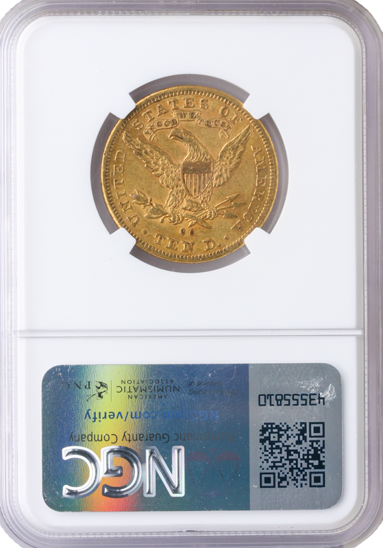 1884-CC $10 Liberty NGC AU53 CAC