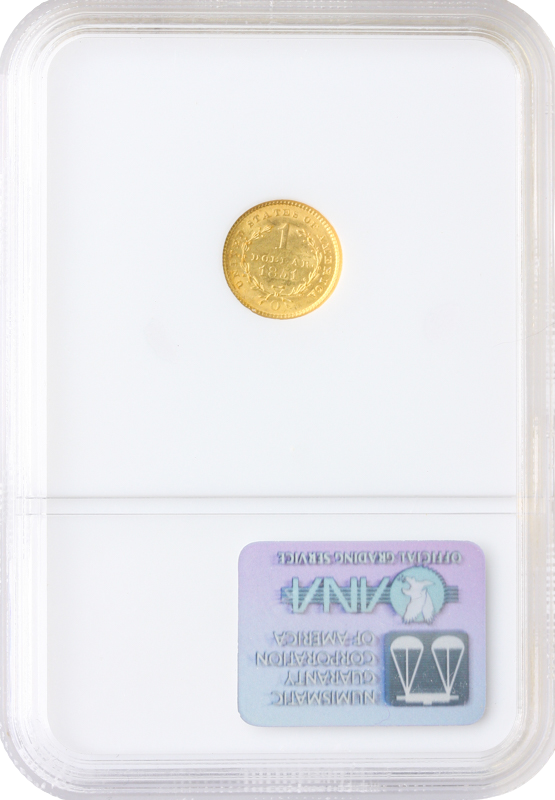 1851-O $1 Gold NGC MS63