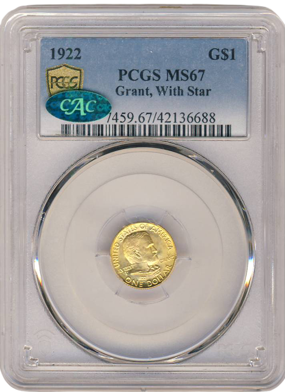 1922 Grant $1 With Star PCGS MS67 CAC