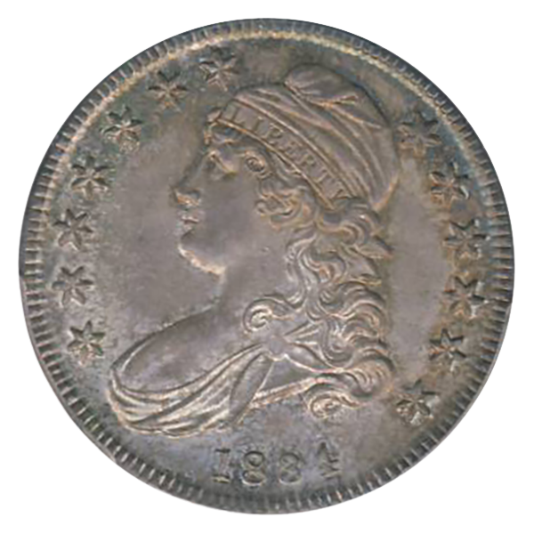 1834 Capped Bust Half Dollar Small Date Small Letters PCGS MS66 CAC